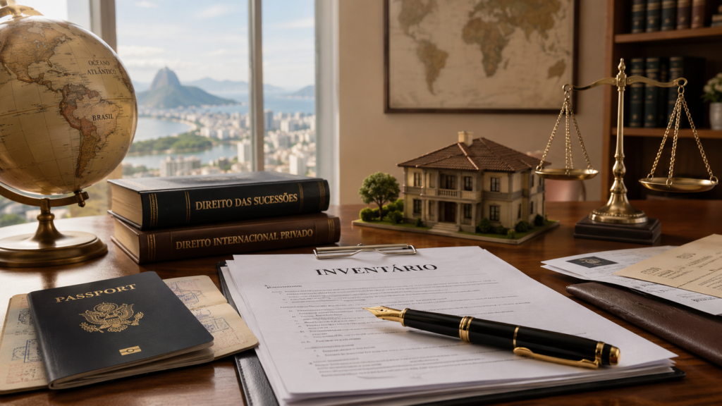 Sucessão de bens no Brasil com domicílio no exterior e aplicação da lei brasileira.