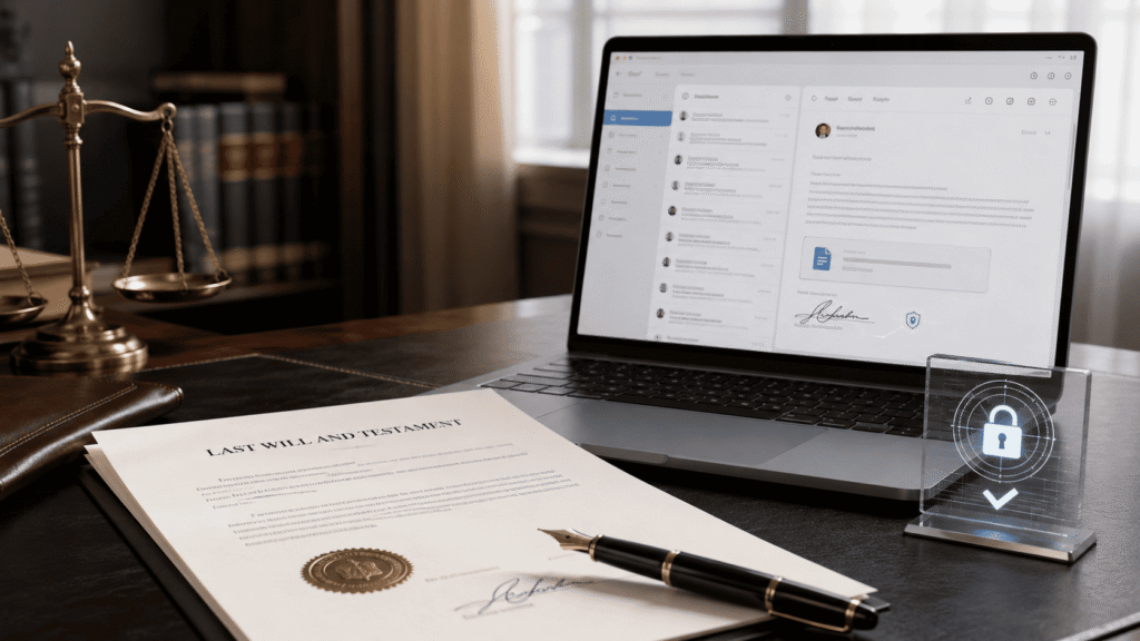 Testamento por e-mail e assinatura eletrônica no planejamento sucessório